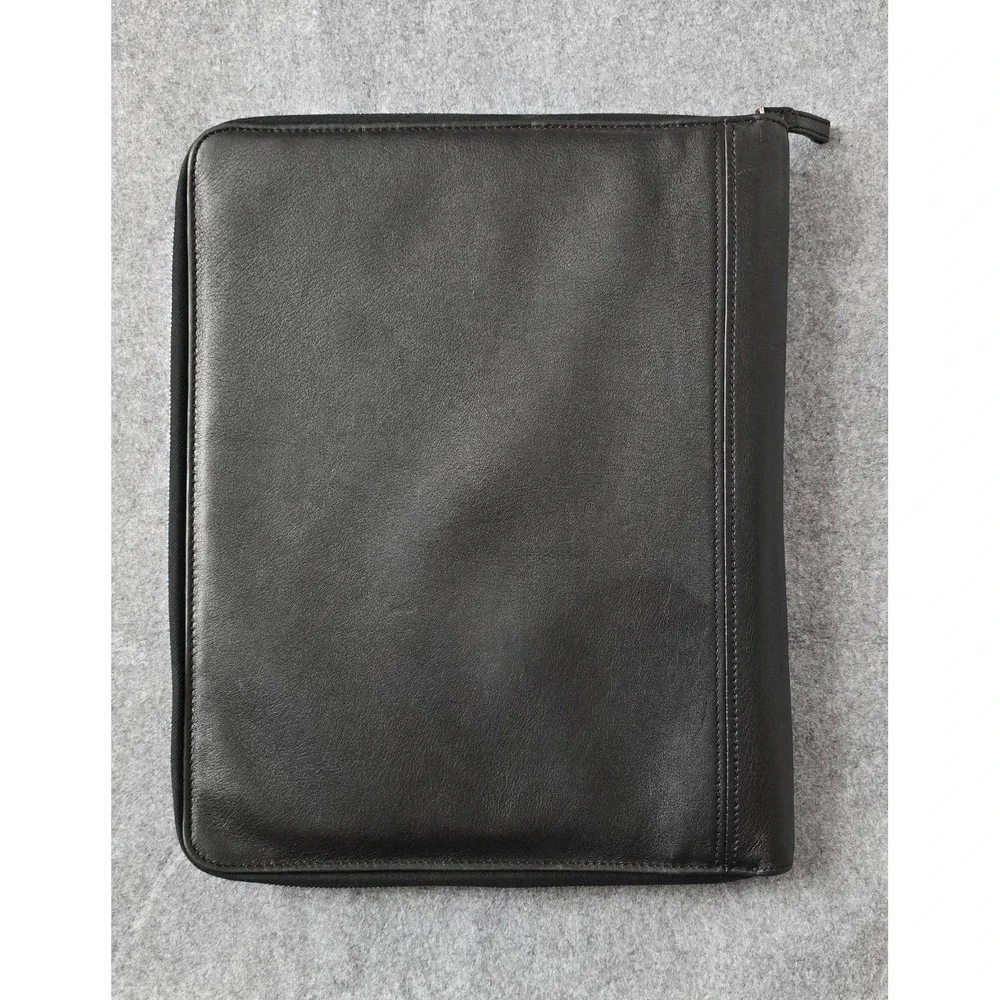 Vintage Coach Legacy Document Padfolio Organizer Black Leather Zip Around VGUC